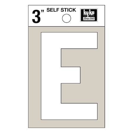 Hy-Ko 3In White Vinyl Letter E, 10PK A30515